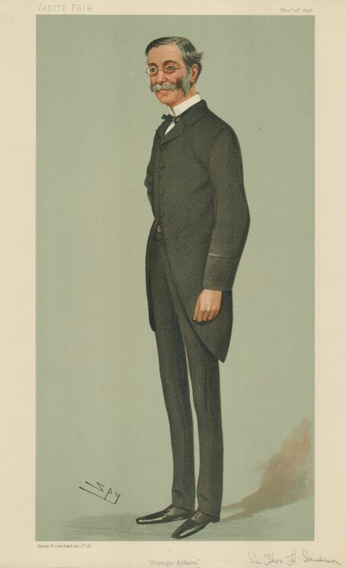 Sir Thomas Henry Sanderson, Foreign Affairs, 10 november 1898, Vanity Fair-tecknad film av Leslie Matthew Ward