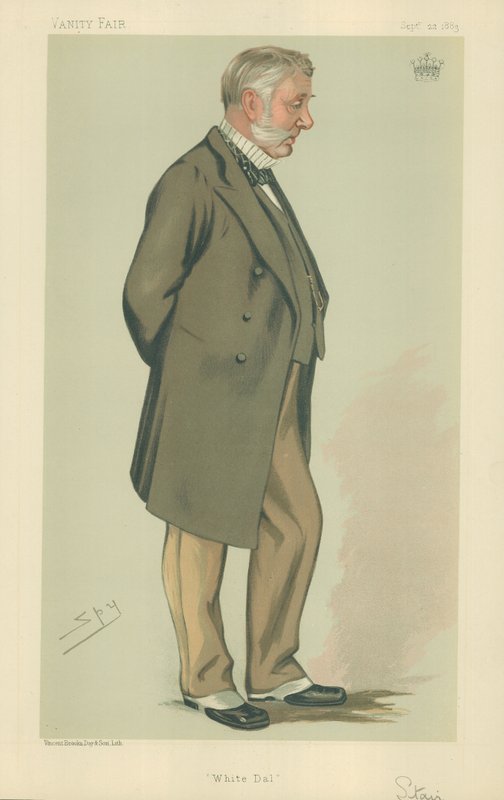 The Earl of Stair, White Dal, 22 Setema 1883, Vanity Fair cartoon swed av Leslie Matthew Ward