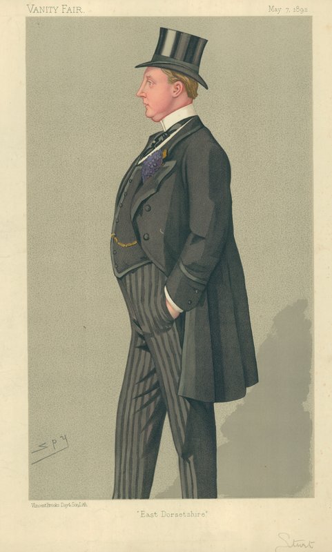 The Hon Humphrey Sturt, East Dorsetshire, 7 maj 1892, Vanity Fair tecknad film av Leslie Matthew Ward