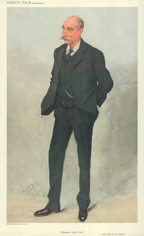The Hon Robert Garnett Tatlow, Glasgow, 16 juni 1909, Vanity Fair-tecknad film av Leslie Matthew Ward