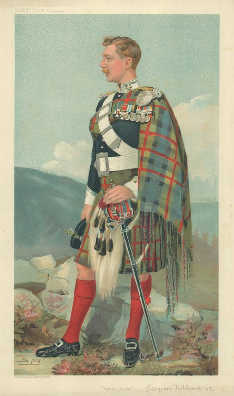 The Marquis of Tullibardine, Scottish Horse, 23 mars 1905, Vanity Fair tecknad film av Leslie Matthew Ward