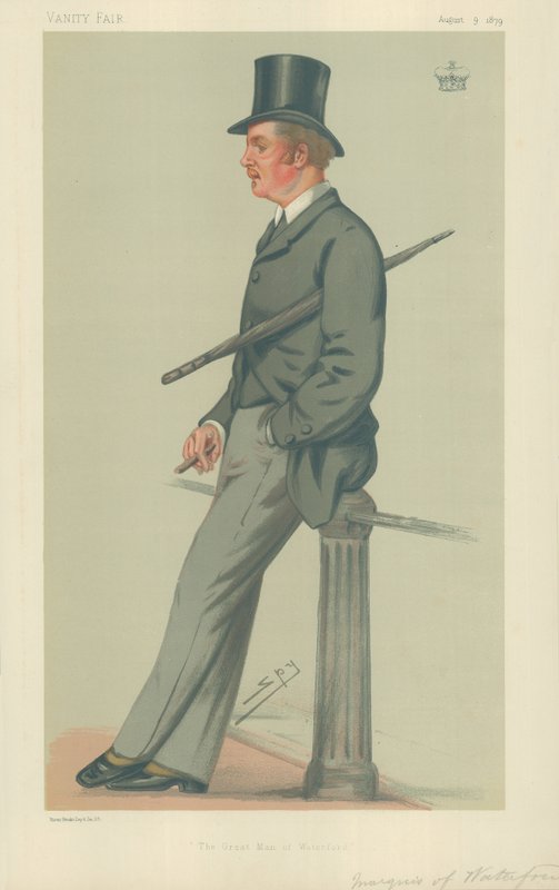 The Marquis of Waterford, The great man of Waterford, 9 augusti 1879, Vanity Fair tecknad film av Leslie Matthew Ward