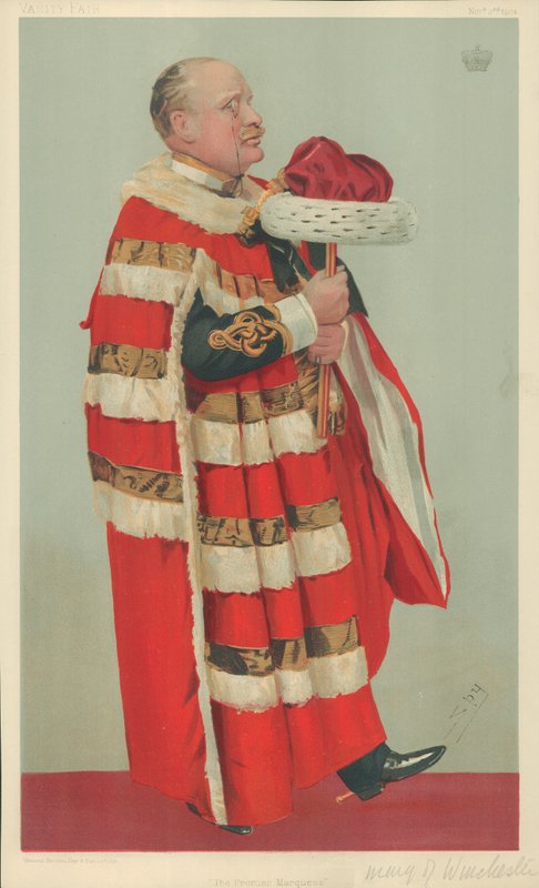 Markisen av Winchester, den första markisen, 3 november 1904, Vanity Fair-karikatyr. av Leslie Matthew Ward