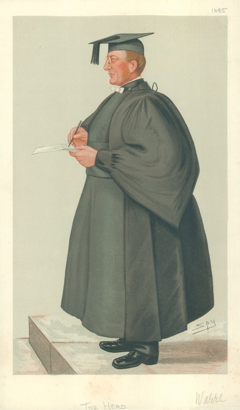 The Rev Edmond Warre, The Head, 20 juni 1885, Vanity Fair-tecknad film av Leslie Matthew Ward