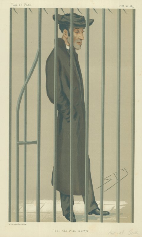 The Reverend Arthur Tooth, The Christian Martyr, 10 februari 1877, Vanity Fair-tecknad film av Leslie Matthew Ward