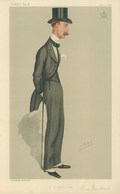 The Right Hon Lord Sandhurst, En soldats son, 22 juni 1889, tecknad Vanity Fair av Leslie Matthew Ward