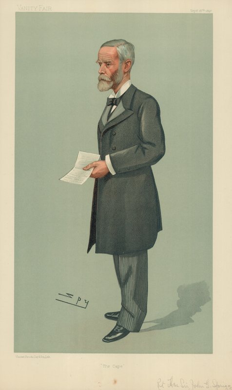 Sir John Gordon Sprigg, The Cape, 16 september 1897, Vanity Fair-karikatyr. av Leslie Matthew Ward