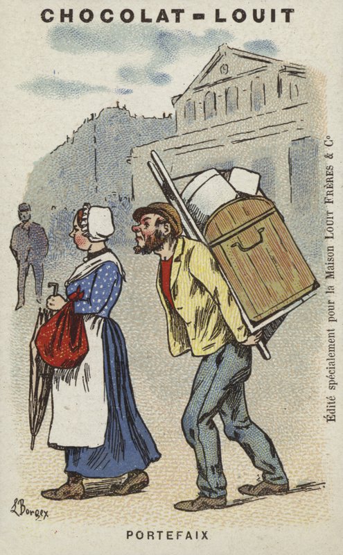 Tvärstång (chromolitho) av Louis Borgex