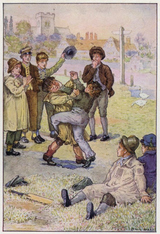 Illustration för Tom Browns skoldagar av Louis John Rhead