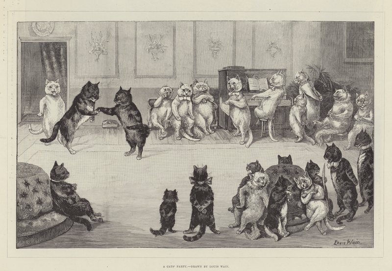 En kattfest av Louis Wain