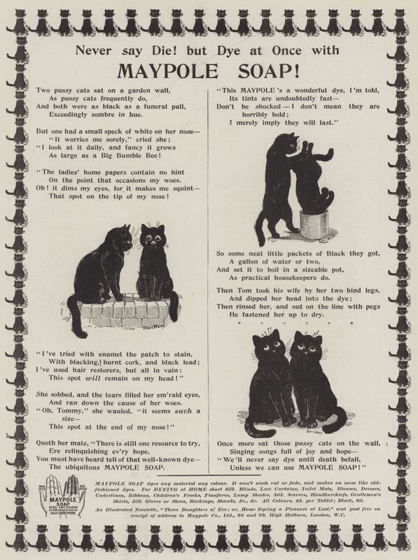 Annons, majstångsåpa av Louis Wain