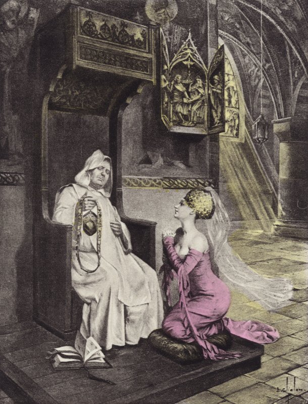 Damen och brodern, tredje dagen, tredje berättelsen av Louis Chalon