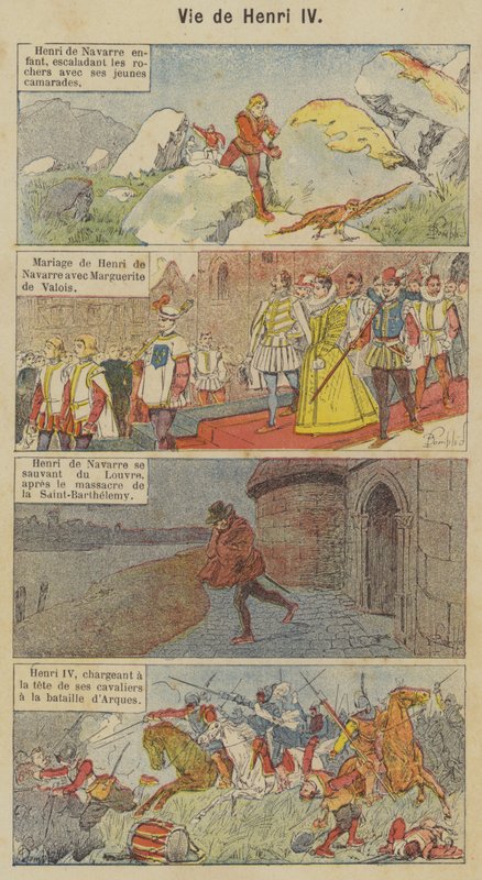 Henrik IV:s liv (litofärg) av Louis Charles (after) Bombled
