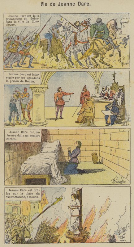 Life of Jeanne Darc (färg litho) av Louis Charles (after) Bombled
