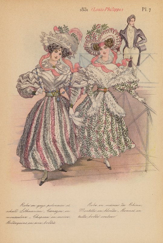 Franskt mode: 1831, Louis-Philippe (färglitografi) av Louis Colas