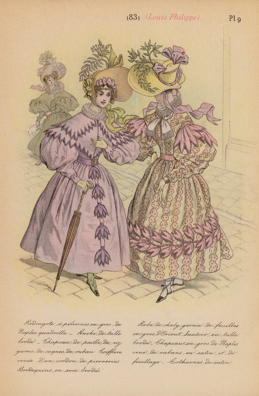 Franskt mode: 1831, Louis-Philippe (färglitografi) av Louis Colas