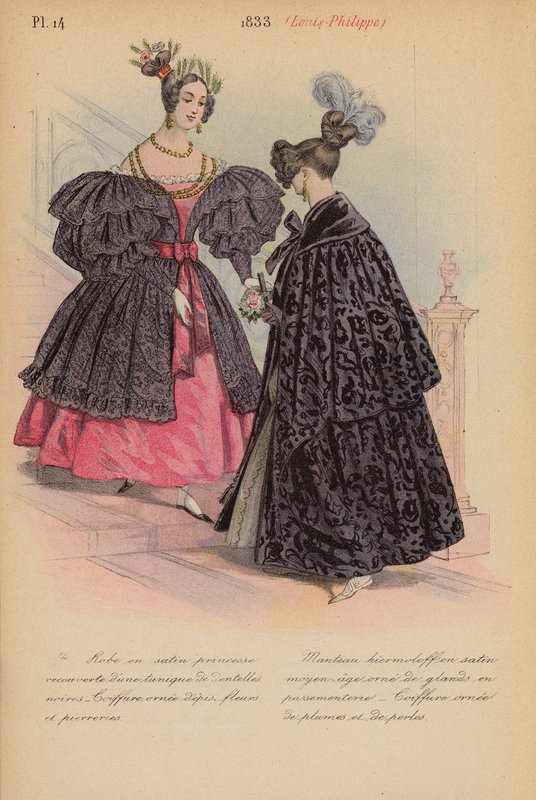 Franskt mode: 1833, Louis-Philippe (färglitografi) av Louis Colas