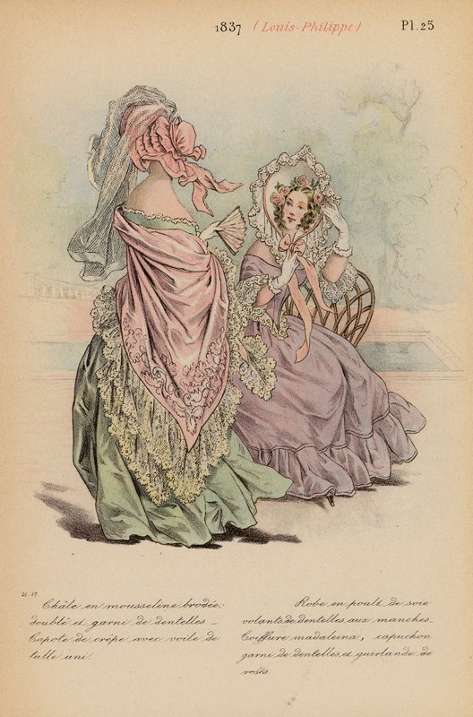 Franskt mode: 1837, Louis-Philippe (färglitografi) av Louis Colas