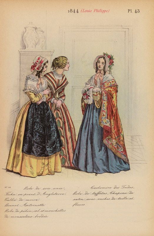 Franskt mode: 1844, Louis-Philippe (färglitografi) av Louis Colas
