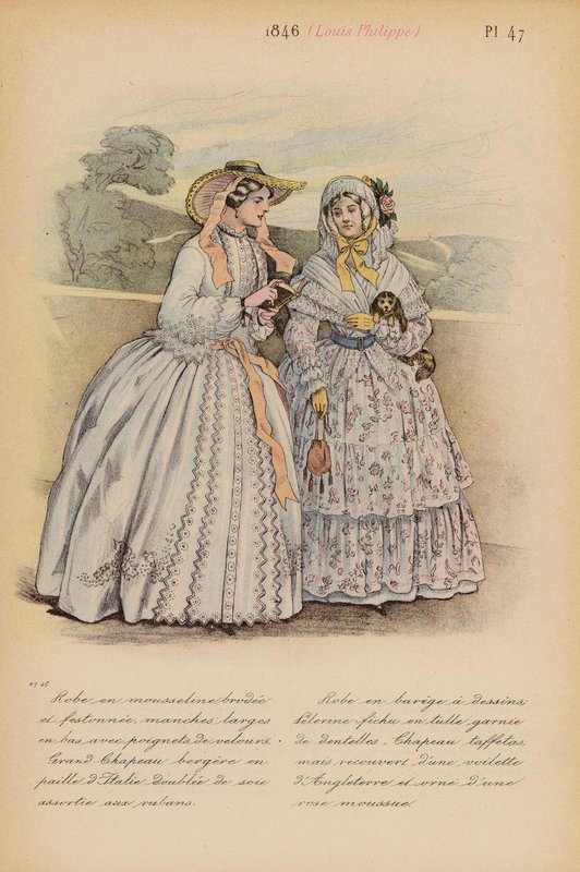 Franskt mode: 1846, Louis-Philippe (färglitografi) av Louis Colas