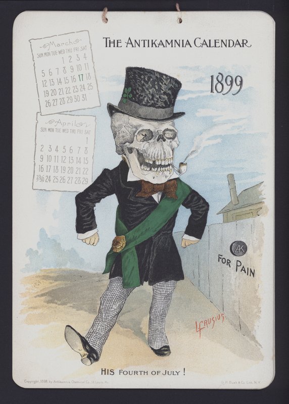 Illustration för Antikamnia-kalendern av Louis Crucius or Crusuius