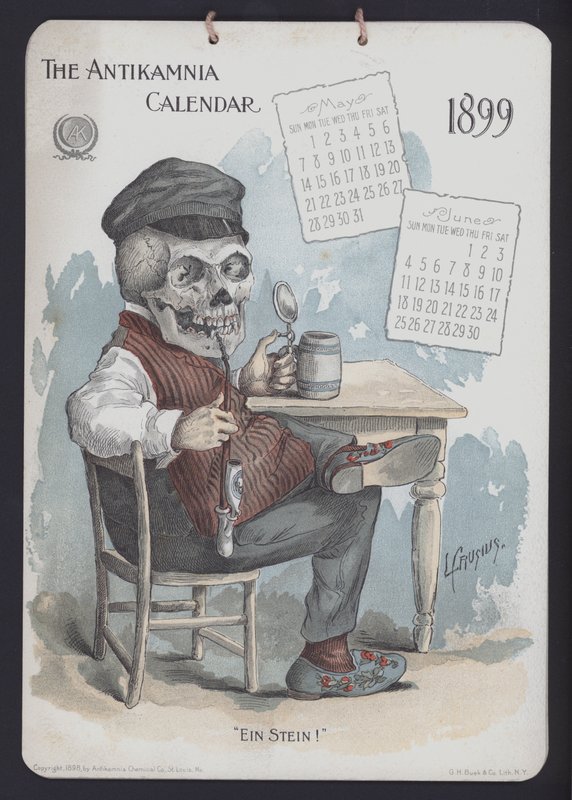 Illustration för Antikamnia-kalendern av Louis Crucius or Crusuius