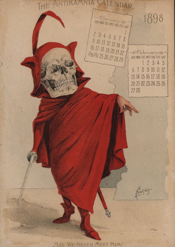 Mephistopheles, Illustration för Antikamnia-kalendern av Louis Crucius or Crusuius