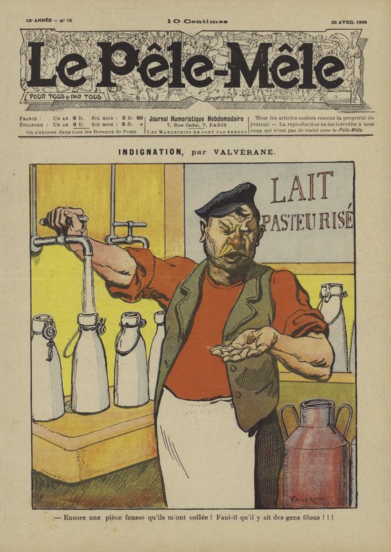 Indignation. Illustration för Le Pele-Mele, 1906 av Louis Denis Valverane