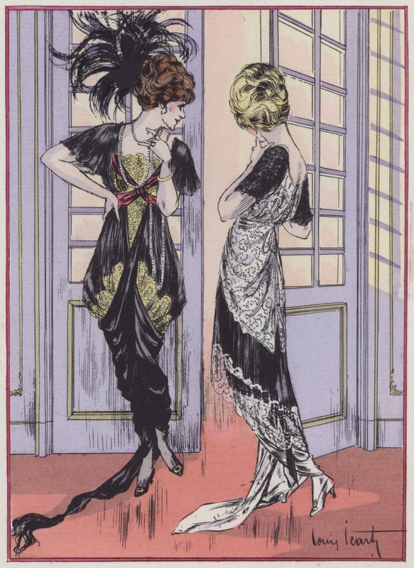 Dammode från 1910-talet av designern Zimmermann av Louis Icart