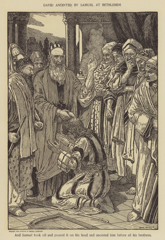 David smord av Samuel i Betlehem av Louis John Rhead