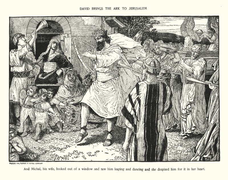 David för arken till Jerusalem (litografi) av Louis John Rhead