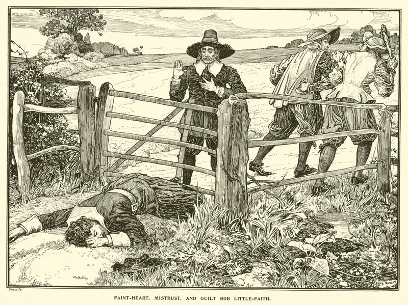 Faint-heart, misstrust, and guilt Rob Little-Faith (gravyr) av Louis John Rhead