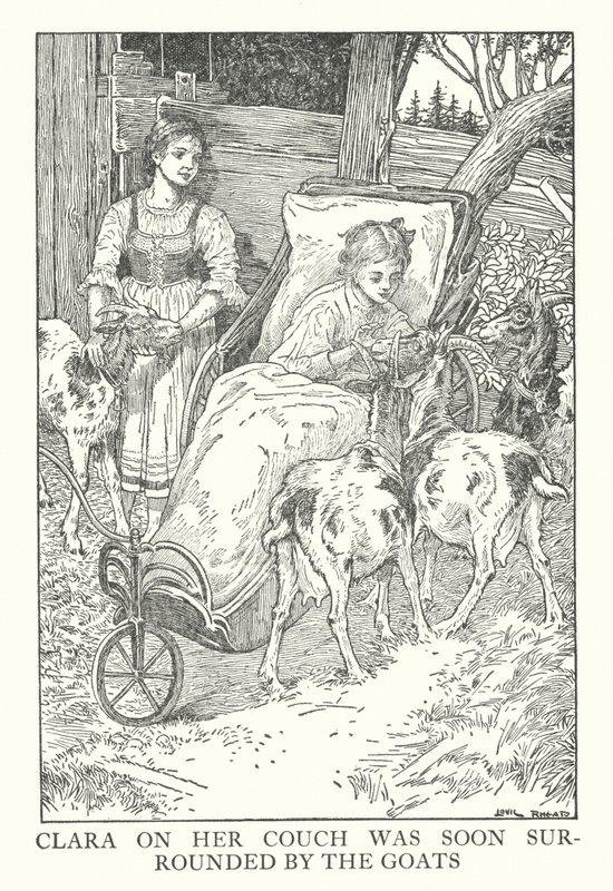 Illustration till Heidi av Johanna Spyri (litografi) av Louis John Rhead
