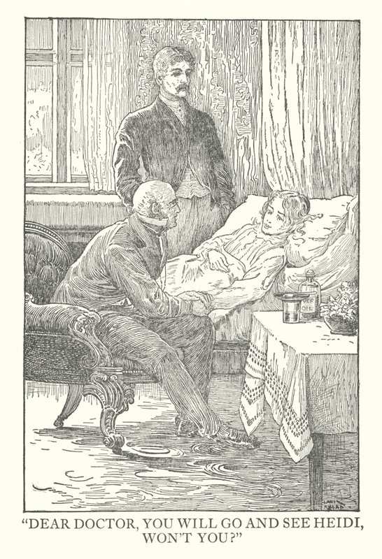 Illustration till Heidi av Johanna Spyri (litografi) av Louis John Rhead