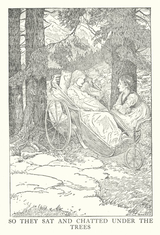 Illustration till Heidi av Johanna Spyri (litografi) av Louis John Rhead