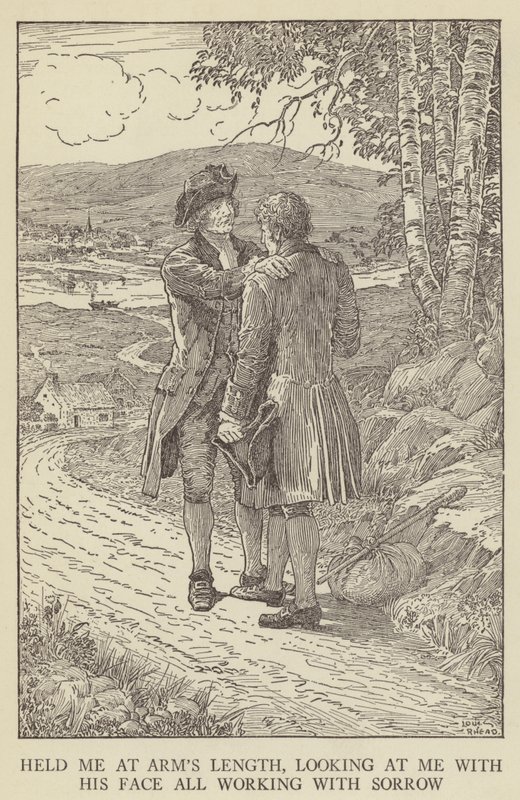 Illustration för Kidnapped av Robert Louis Stevenson av Louis John Rhead