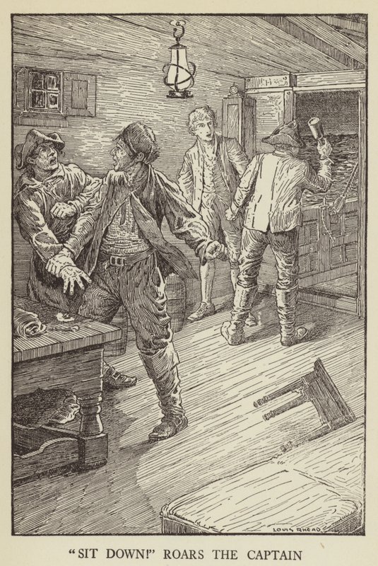 Illustration för Kidnapped av Robert Louis Stevenson av Louis John Rhead