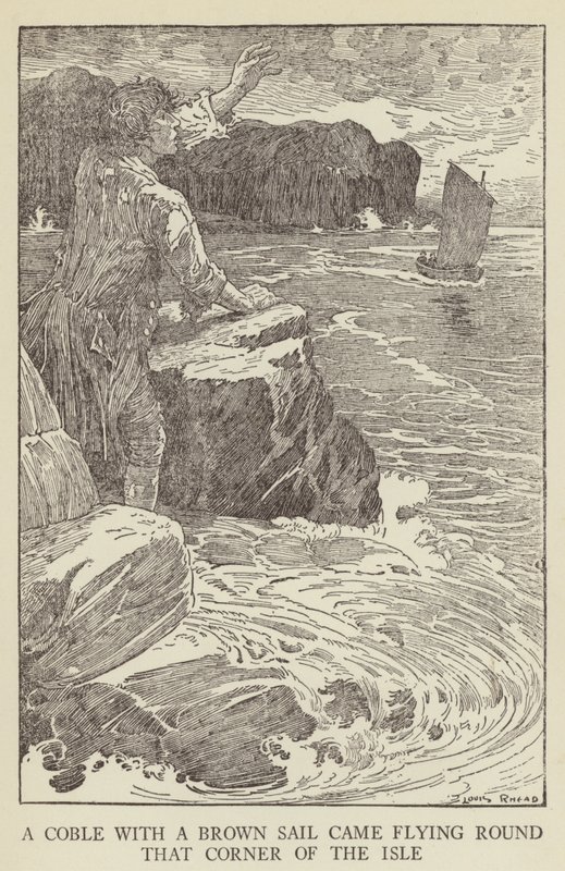 Illustration för Kidnapped av Robert Louis Stevenson av Louis John Rhead