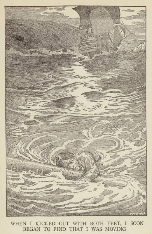 Illustration för Kidnapped av Robert Louis Stevenson av Louis John Rhead