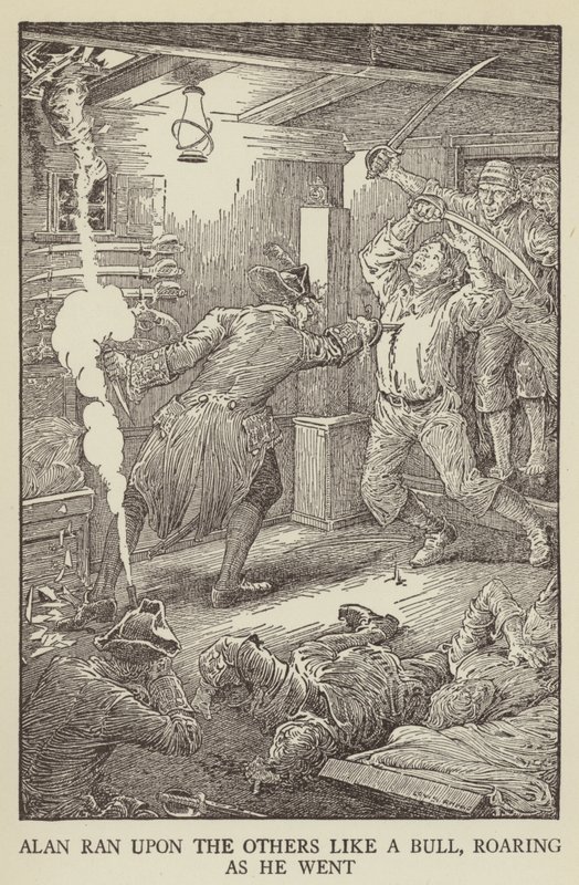 Illustration för Kidnapped av Robert Louis Stevenson av Louis John Rhead