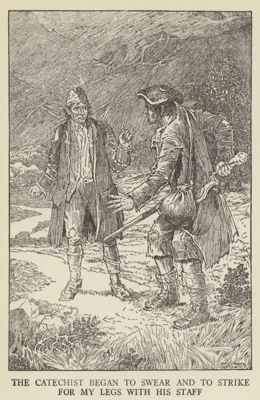 Illustration för Kidnapped av Robert Louis Stevenson av Louis John Rhead