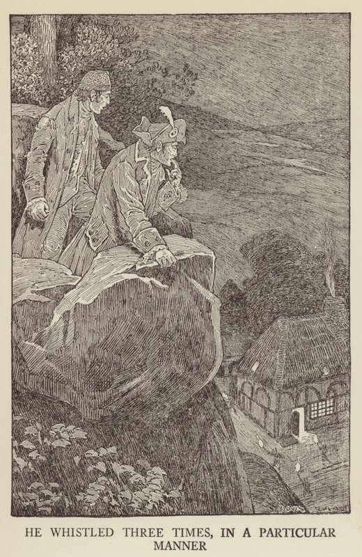 Illustration för Kidnapped av Robert Louis Stevenson av Louis John Rhead