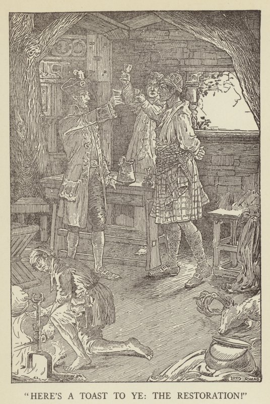Illustration för Kidnapped av Robert Louis Stevenson av Louis John Rhead