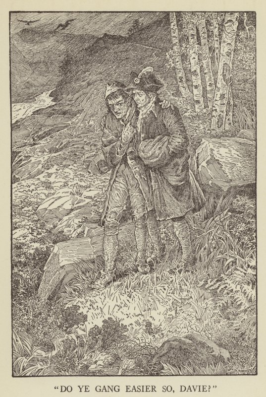 Illustration för Kidnapped av Robert Louis Stevenson av Louis John Rhead