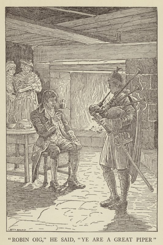 Illustration för Kidnapped av Robert Louis Stevenson av Louis John Rhead