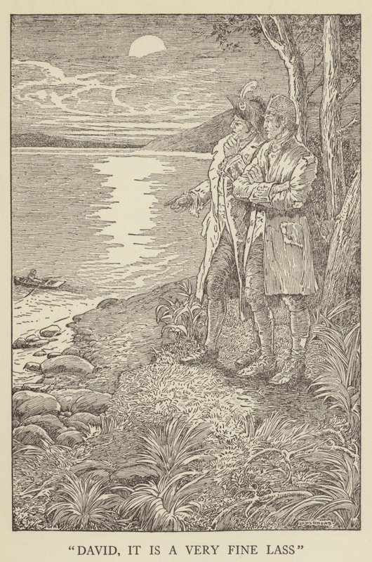 Illustration för Kidnapped av Robert Louis Stevenson av Louis John Rhead