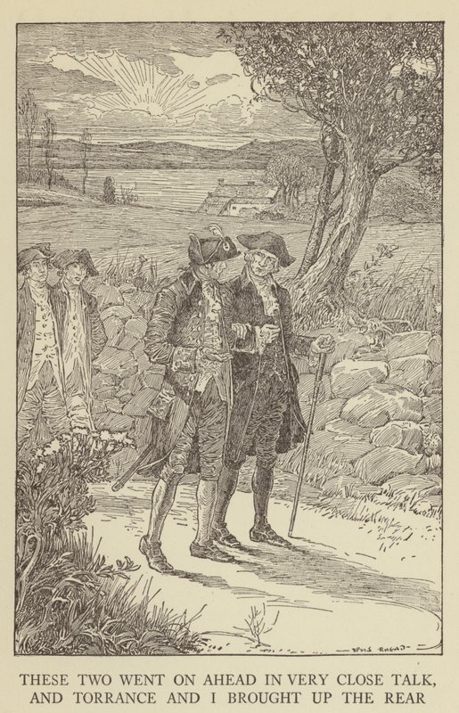 Illustration för Kidnapped av Robert Louis Stevenson av Louis John Rhead