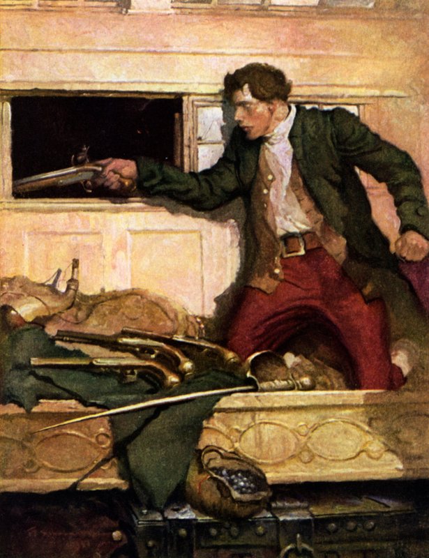 Illustration för Kidnapped av Robert Louis Stevenson av Louis John Rhead