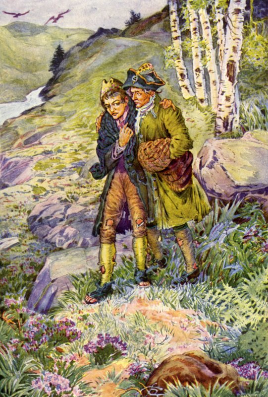 Illustration för Kidnapped av Robert Louis Stevenson av Louis John Rhead