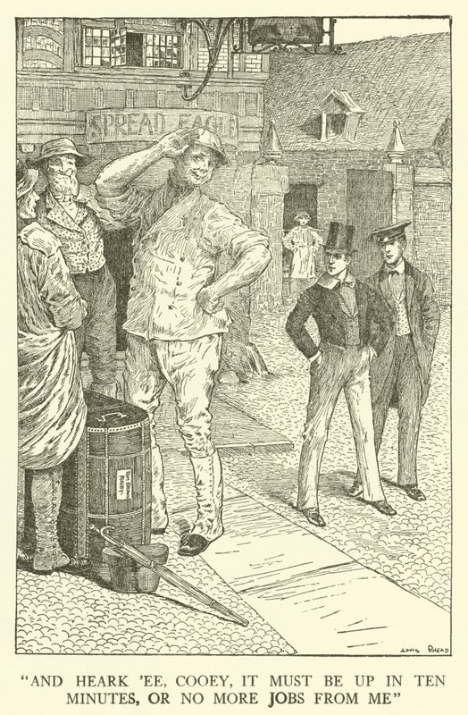 Illustration för Tom Browns skoldagar (gravyr) av Louis John Rhead